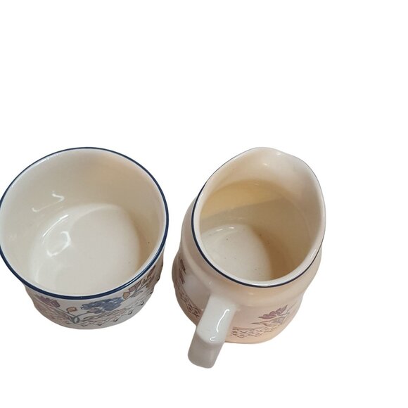 The Boots Company Camargue Vintage Floral Design Cream and Sugar England - Picture 6 of 6